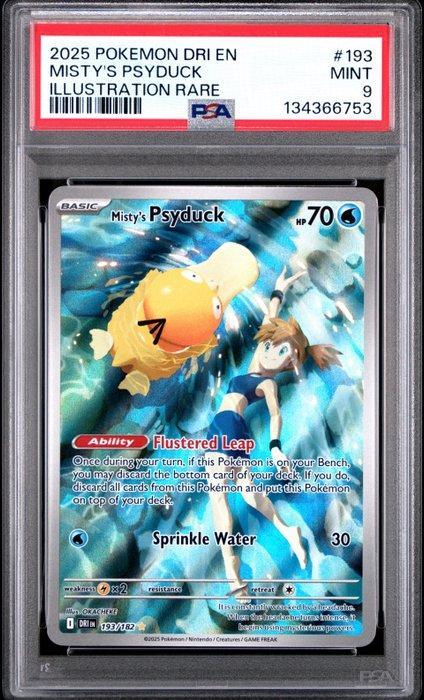 Pokémon - 1 Graded card - Mistys Psyduck 193/182 Foil,, Hobby en Vrije tijd, Verzamelkaartspellen | Pokémon
