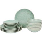 Service de table moucheté Eclipse - vert - 18 pièces | 6, Maison & Meubles, Verzenden, Neuf