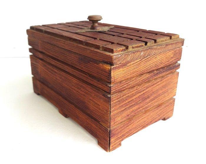 Kist - Eik, Verzilverd messing, Antiek en Kunst, Curiosa en Brocante