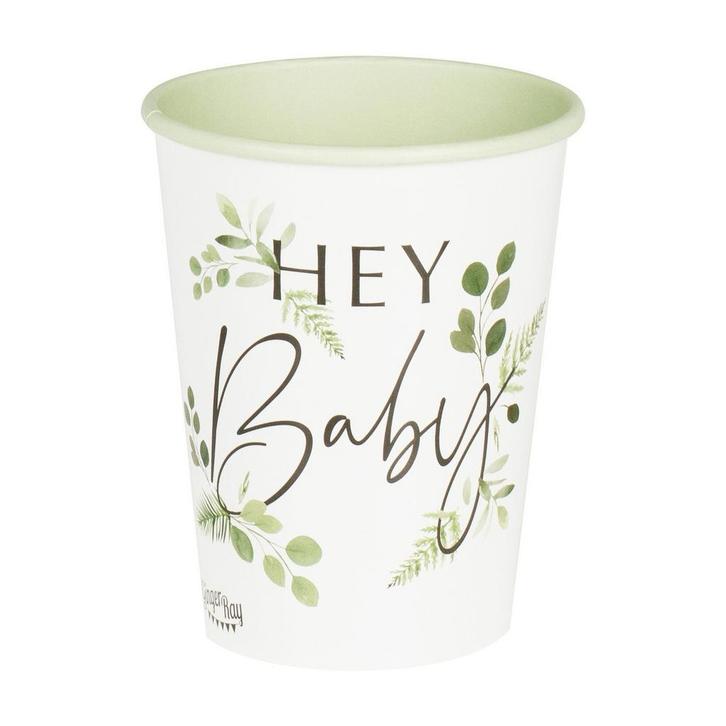 Bekers Hey Baby 266ml 8st, Hobby en Vrije tijd, Feestartikelen, Nieuw, Verzenden
