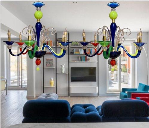 SLC Illumina - MG - Kroonluchter (2) - Kristal - Kolors 6L, Antiek en Kunst, Kunst | Designobjecten