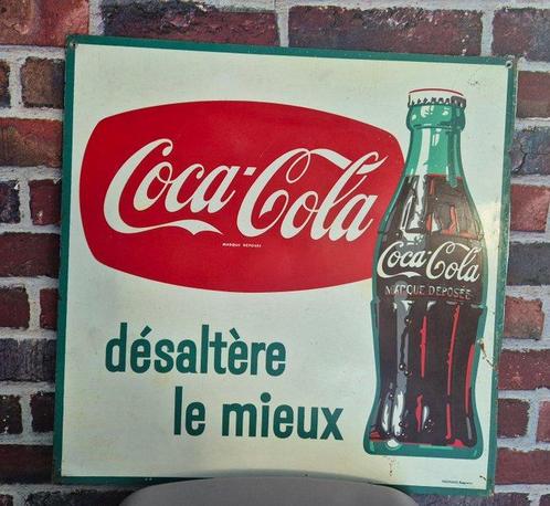 Coca-Cola - neuhaus bagneux - Emaille plaat - Coca-cola, Antiek en Kunst, Antiek | Wandborden en Tegels
