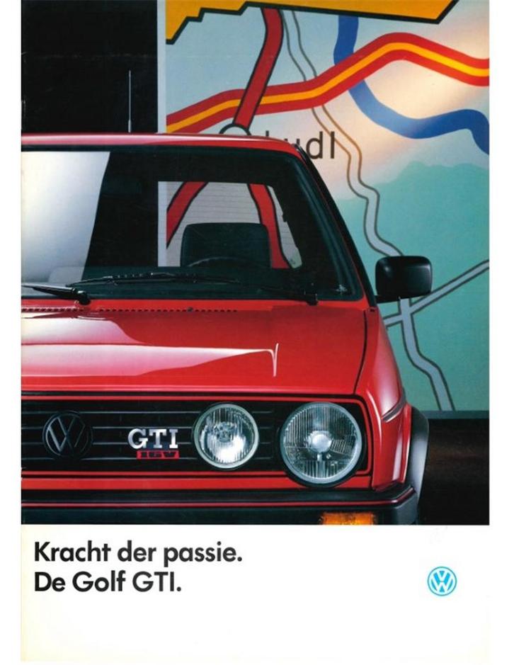 1987 VOLKSWAGEN GOLF GTI 16V BROCHURE NEDERLANDS, Boeken, Auto's | Folders en Tijdschriften