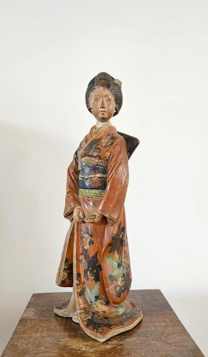 Een kimono beeld - Beeld Aardewerk - Japan, Antiek en Kunst, Antiek | Overige Antiek