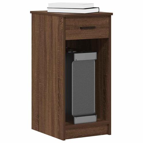 vidaXL Computertorenstandaard met lade 35x45x77 cm bruin, Huis en Inrichting, Bureaus, Nieuw, Verzenden