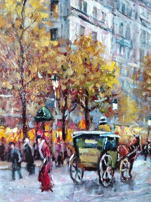 Vladimir Petriv(1992) - Autumn Street in Paris, Antiek en Kunst, Kunst | Schilderijen | Klassiek