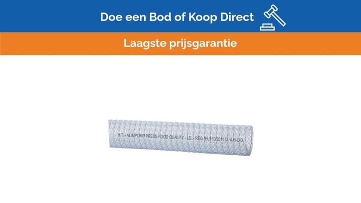 Bieden: Alimpomp Press TR Food quality Pvc hose D40 mm leng, Caravanes & Camping, Caravanes Accessoires, Enlèvement ou Envoi