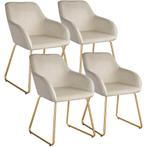 tectake Eetkamerstoel Jeane, fluweellook, sledeonderstel - F, Huis en Inrichting, Verzenden, Nieuw