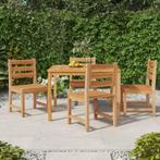 vidaXL Ensemble à manger de jardin 5pcs Bois de teck, Jardin & Terrasse, Verzenden, Neuf