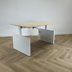 Drentea slingerbureau 160x90 cm, wit - ahorn, Huis en Inrichting, Gebruikt, Bureau