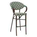 Barkruk | MILANO | Aluminium Rotan/Aluminium | Green |, Verzenden, Nieuw in verpakking