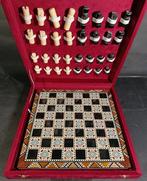 Schaakspel - Hout, Turquoise, Parelmoer, Antiek en Kunst