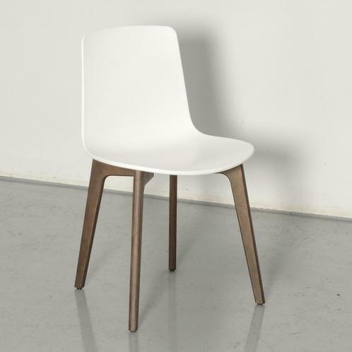 Enea Lottus kantinestoel, wit, 4-poot onderstel, Huis en Inrichting, Stoelen, Gebruikt, Ophalen of Verzenden