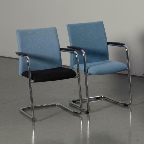 Comforto vergaderstoel, set van 2 stoelen, blauw / zwart,..., Maison & Meubles, Chaises, Enlèvement ou Envoi