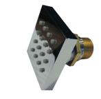 Muur sproeier Square (zij jet) chroom vierkant, Ophalen of Verzenden, Nieuw