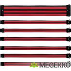 Cooler Master Colored Extension Cable Kit - Red / Black, Nieuw, Verzenden
