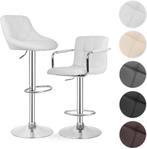 MIADOMODO® Barkruk - set van 2 in hoogte verstelbaar, rugleu, Verzenden, Nieuw