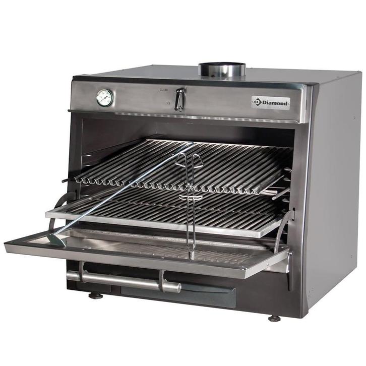 Houtskooloven-BBQ | RVS | 75kg/u | GN 1/1 - GN 2/4 |, Zakelijke goederen, Horeca | Keukenapparatuur, Nieuw in verpakking, Verzenden