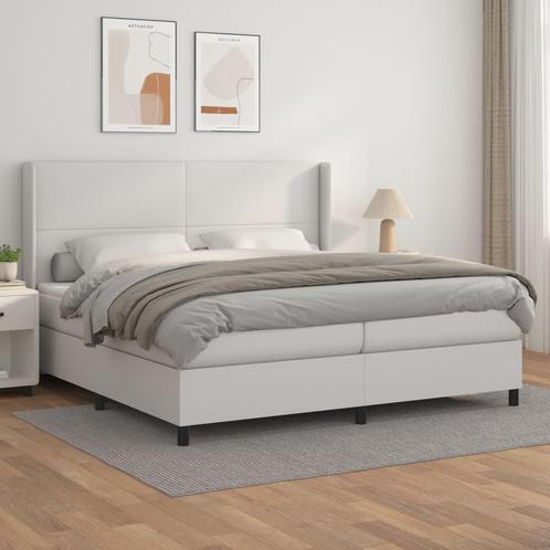 vidaXL Sommier à lattes de lit avec matelas Blanc, Maison & Meubles, Chambre à coucher | Lits, Neuf, Envoi