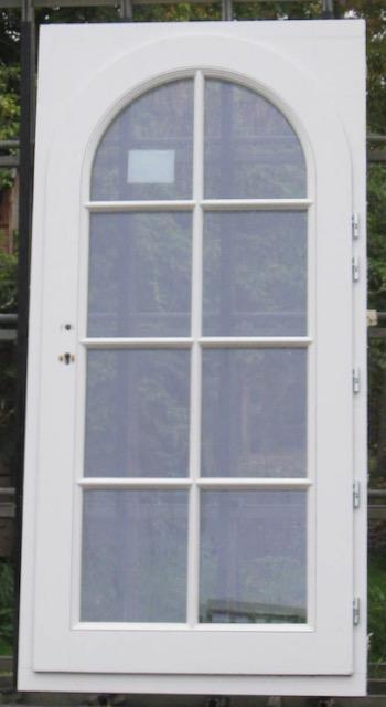 afrormosia houten buitendeur , achterdeur , deur 106 x 215, Doe-het-zelf en Bouw, Deuren en Vliegenramen, Zo goed als nieuw, Glas