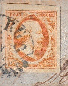 Nederland 1852 - Koning Willem III, eerste emissie; Een, Postzegels en Munten, Postzegels | Nederland