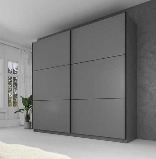 Kledingkast - Grijs - 217 x 63 x 210 cm - Garderobekasten, Huis en Inrichting, Kasten | Overige, Nieuw, Verzenden