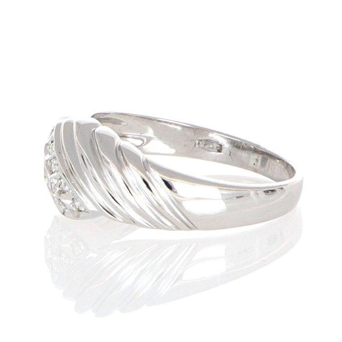 Zonder Minimumprijs - Ring - 18 karaat Witgoud Diamant, Handtassen en Accessoires, Ringen