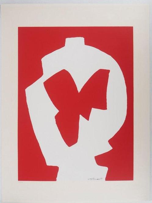Serge Poliakoff (1900-1969) - Composition blanc et rouge, Antiek en Kunst, Antiek | Overige Antiek