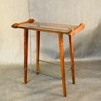 Étagère - Bois, Verre, Étagère design italien des années 50, Antiek en Kunst