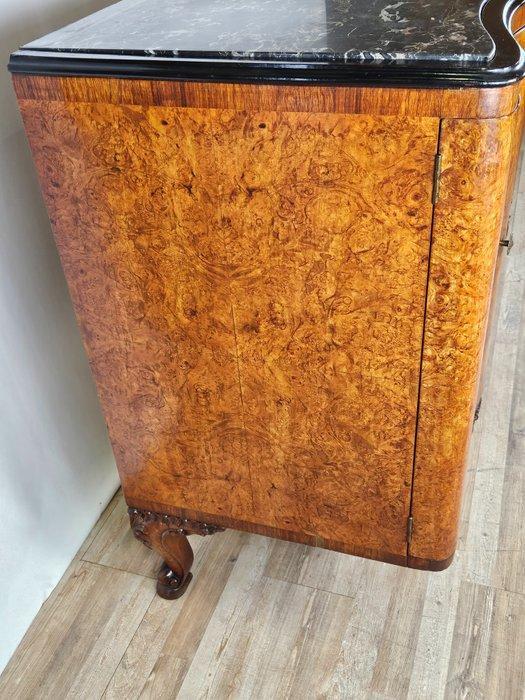 Credenza - Credenza Chippendale met marmeren blad -, Antiek en Kunst, Kunst | Designobjecten