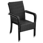tectake Wicker tuinstoel Girona, stapelbaar, draagkracht 120, Verzenden, Nieuw