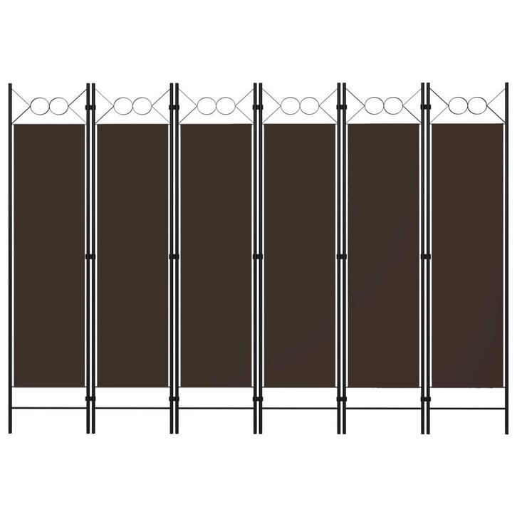Bruin Kamerscherm 6 panelen | Tweede Kansje | OP = OP, Huis en Inrichting, Woonaccessoires | Kamerschermen, Nieuw, Verzenden