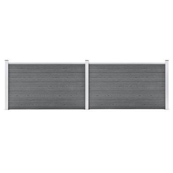 vidaXL Schutting 353x106 cm HKC grijs, Tuin en Terras, Verzenden, Nieuw