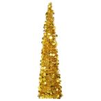 vidaXL Kunstkerstboom pop-up 150 cm PET goudkleurig, Verzenden, Nieuw