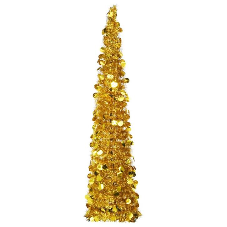 vidaXL Kunstkerstboom pop-up 150 cm PET goudkleurig, Diversen, Kerst, Nieuw, Verzenden