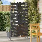 vidaXL Privacyscherm 180 cm Zwart Staal, Tuin en Terras, Verzenden, Nieuw