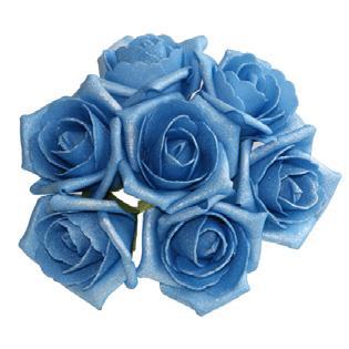 foam roos Emilia antique blauw/ice doos 42 Parelmoer bloemen, Maison & Meubles, Accessoires pour la Maison | Plantes & Fleurs artificielles