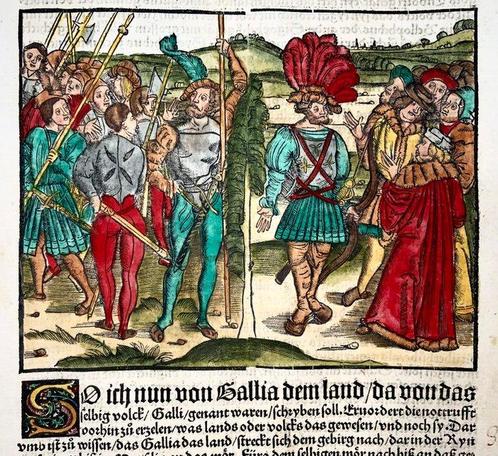 Livius (Livy) Titus (59 B.C.-17 A.D.) Folio - Gauls assemble, Antiek en Kunst, Antiek | Boeken en Manuscripten