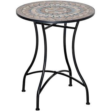 Mozaektafel - Bistrostyle - Keramisch blad - Groen-wit beschikbaar voor biedingen