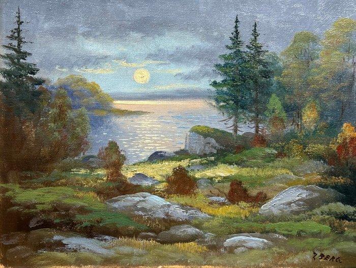 Europese school (XX) - Echoes Beneath the Moon, Antiek en Kunst, Kunst | Schilderijen | Klassiek
