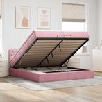 vidaXL Ottoman bed met matras 200x200 cm fluweel roze, Huis en Inrichting, Verzenden, Nieuw