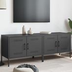 vidaXL Tv-meubelen 2 st 68x39x50,5 cm staal zwart, Huis en Inrichting, Kasten |Televisiemeubels, Verzenden, Nieuw