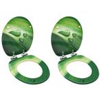 vidaXL Toiletbrillen met soft-close deksel 2 st waterdruppel, Doe-het-zelf en Bouw, Verzenden, Nieuw