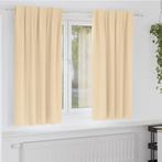vidaXL Gordijnen met gordijnen 2 pcs Crème 175x140cm, Huis en Inrichting, Verzenden, Nieuw