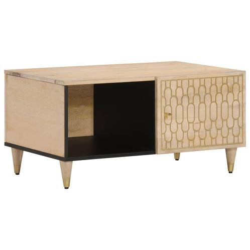 vidaXL Salontafel 80x50x40 cm massief mangohout, Huis en Inrichting, Tafels | Salontafels, Nieuw, Verzenden