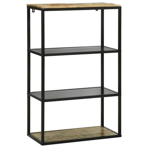 vidaXL Boekenkast 70x35x110 cm Massief Hout Ruwe Mango, Huis en Inrichting, Kasten | Boekenkasten, Nieuw, Verzenden