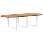 vidaXL Eettafel 280x120x74 cm ovaal massief eikenhout, Huis en Inrichting, Tafels | Eettafels, Verzenden, Nieuw