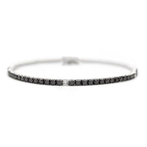 Tennis armband - 18 karaat Witgoud - 0.75ct. tw. Diamant, Handtassen en Accessoires, Antieke sieraden