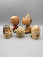 Creatieve Japanse kokeshi-poppen - Hout - Japan - Shwa