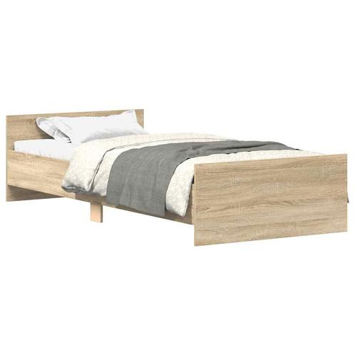 Bedframe 90x190 Sonoma Eik - OP=OP! - Goedkoop Slapen!, Huis en Inrichting, Slaapkamer | Bedden, 90 cm, 190 cm of minder, Bruin